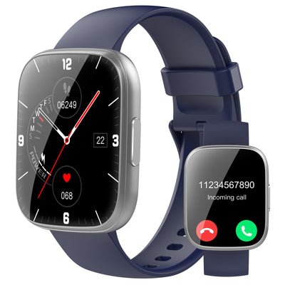 Smart Watch for Men Women(Answer/Make Calls), 1.95" HD Touch Screen Fitness Watch with Sleep Heart Rate Monitor, 110+ Sports Modes, IP68 Waterproof Activity Trackers Compatible with Android iOS, Black