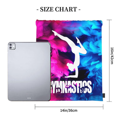 Gymnastics Drawstring Backpack Light Gym String Bag Pink Water Resistant Sackpack Sport Yoga Daypack For Womens Mens