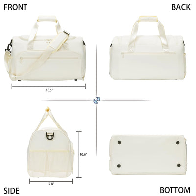 Gym Bag for Men Women, Small Fitness Workout Sports Bag with Wet Pocket & Shoes Compartment, Water Resistant Overnight Weekender Duffel Bag