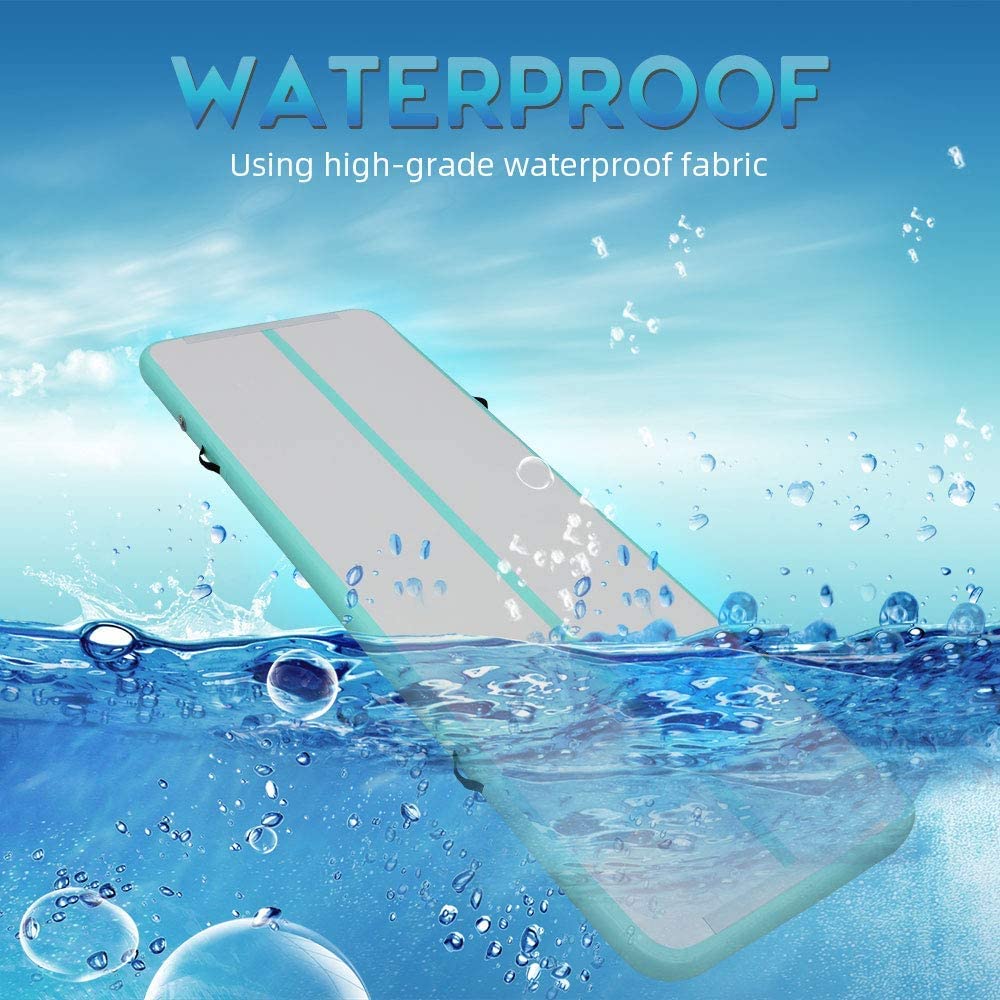 DAIRTRACK Inflatable Gymnastics Air Mat 10ft/13ft/16ft/20ft Tumble Track Tumbling Mats for Home Use/Gym/Training/Cheerleading/Yoga/Water