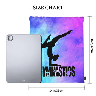 Gymnastics Drawstring Backpack Light Gym String Bag Pink Water Resistant Sackpack Sport Yoga Daypack For Womens Mens