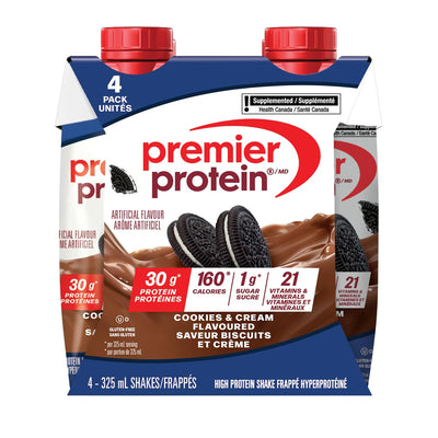 Premier Protein Shake, Vanilla, 30g Protein, 1g Sugar, 24 Vitamins & Minerals to Support Immune Health, 11 fl oz, Pack of 12 (Packaging May Vary)