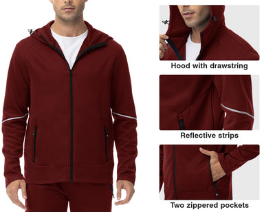 Rdruko Men's Track Sweat Suits 2 Piece Set Sweatsuits Tracksuits Jogging Workout Gym Athletic Suits with Hood
