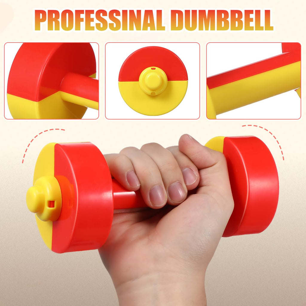 Kids Dumbbell Toy 1 Pair Kids Weight Lifting Set Plastic Dumbbell Toy Gym Sports Workout Equipment for Kids