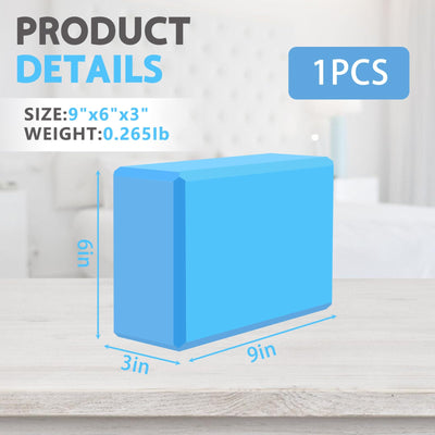 9"x6"x3" Yoga Blocks, Soft Non-Slip Surface Premium Foam Blocks, Supportive, Lightweight, Odor Resistant, Yoga Accessories for Pilates Meditation General Fitness Stretching Toning