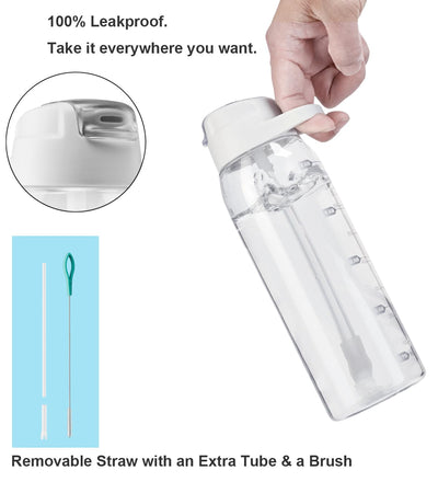 30oz Sport Water Bottle with Time Markers, Large Durable Gym Plastic Bottle Tritan BPA Free for Fitness, Outdoor Enthusiasts, Leakproof Gray (Pack of 1)