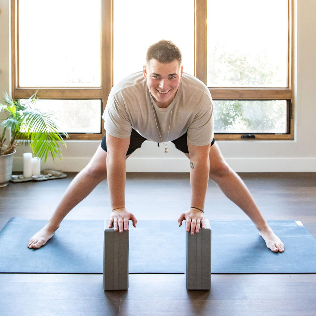 Hugger Mugger 5 in. Big Foam Yoga Block - Extra Large Size, Dense Foam, Reliable Support, Beveled Edges for Comfort, Great if You're Taller or Less Flexible