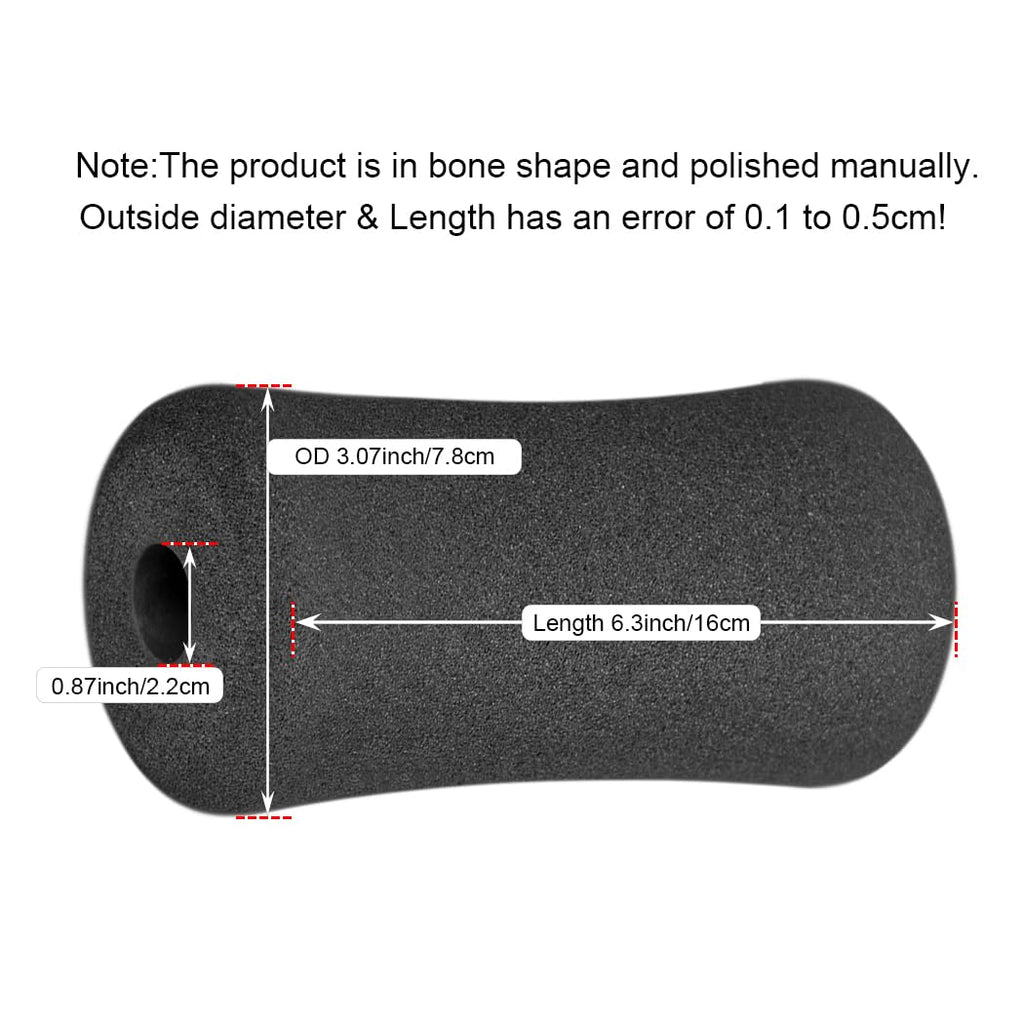Sponge Foam Foot Pad Roller Pair, Used for Replacing Gym Exercise Equipment, Suitable for 1-inch Rod (Foam 5.12" X 2.76" Od X 0.87" Id)