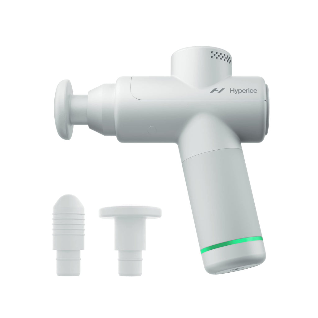 Hyperice Hypervolt Go 2 - Black - Featuring Quiet Glide Technology - Handheld Percussion Massage Gun - 3 Speeds, 2 Interchangeable Heads - Helps Relieve Sore Muscles and Stiffness - FSA-HSA Eligible