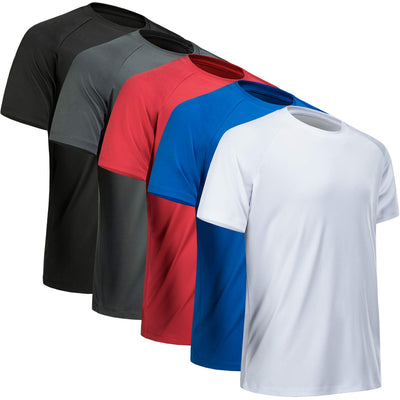Workout Shirts for Men Short Sleeve Quick Dry Athletic Gym Active T Shirt Moisture Wicking