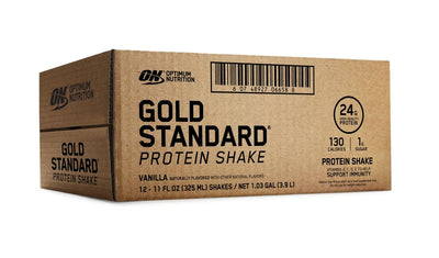 Optimum Nutrition Gold Standard Protein Shake, 24g Protein, Ready to Drink Protein Drinks, Chocolate, 11 Fl Oz, 12 Count (Pack of 1) (Packaging May Vary)