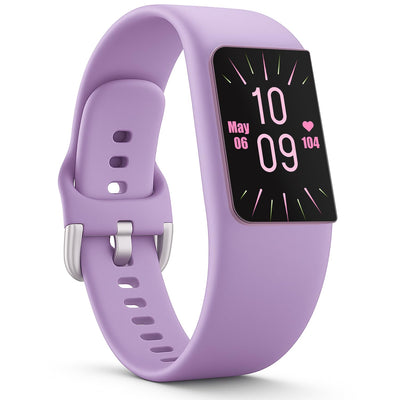 FITVII Slim Fitness Trackers, Fitness Watch with 24/7 Heart Rate, Blood Pressure, Blood Oxygen, Stress Monitor, AMOLED Activity Tracker Step Calorie Counter, IP68 Waterproof Smart Watch for Women Men