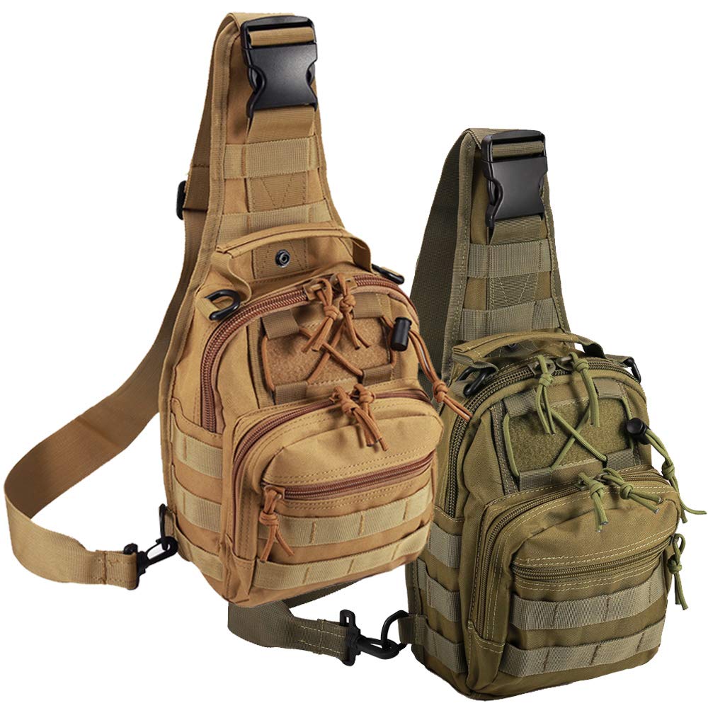 Tactical Shoulder Bag,1000D Outdoor Military Sling Daypack Backpack