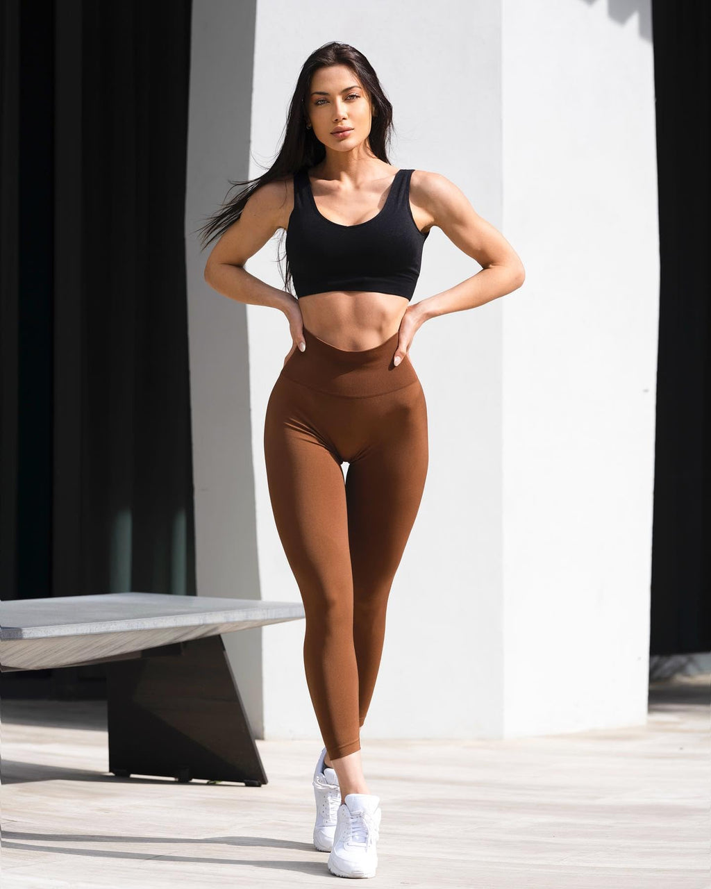 OQQ Women's 2 Piece Yoga Legging Seamless Workout High Waist Butt Liftings Athletic Leggings