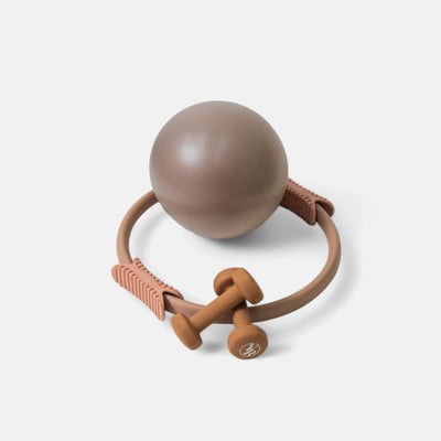 Pilates Prop Kit for Home Workouts- Includes Pilates Ring, Pilates Ball and 2.2 lb. Dumbbell Set