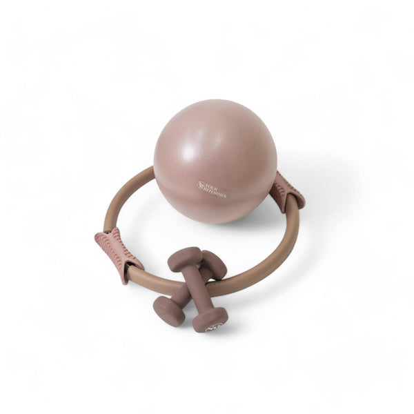 Pilates Prop Kit for Home Workouts- Includes Pilates Ring, Pilates Ball and 2.2 lb. Dumbbell Set