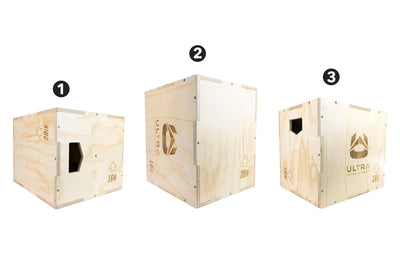 Ultra Fitness Gear Wooden Plyo Box, 31 Plyometric Jump Training Squat, Step Up, Jumps & More Workout Size S, M, L, XL