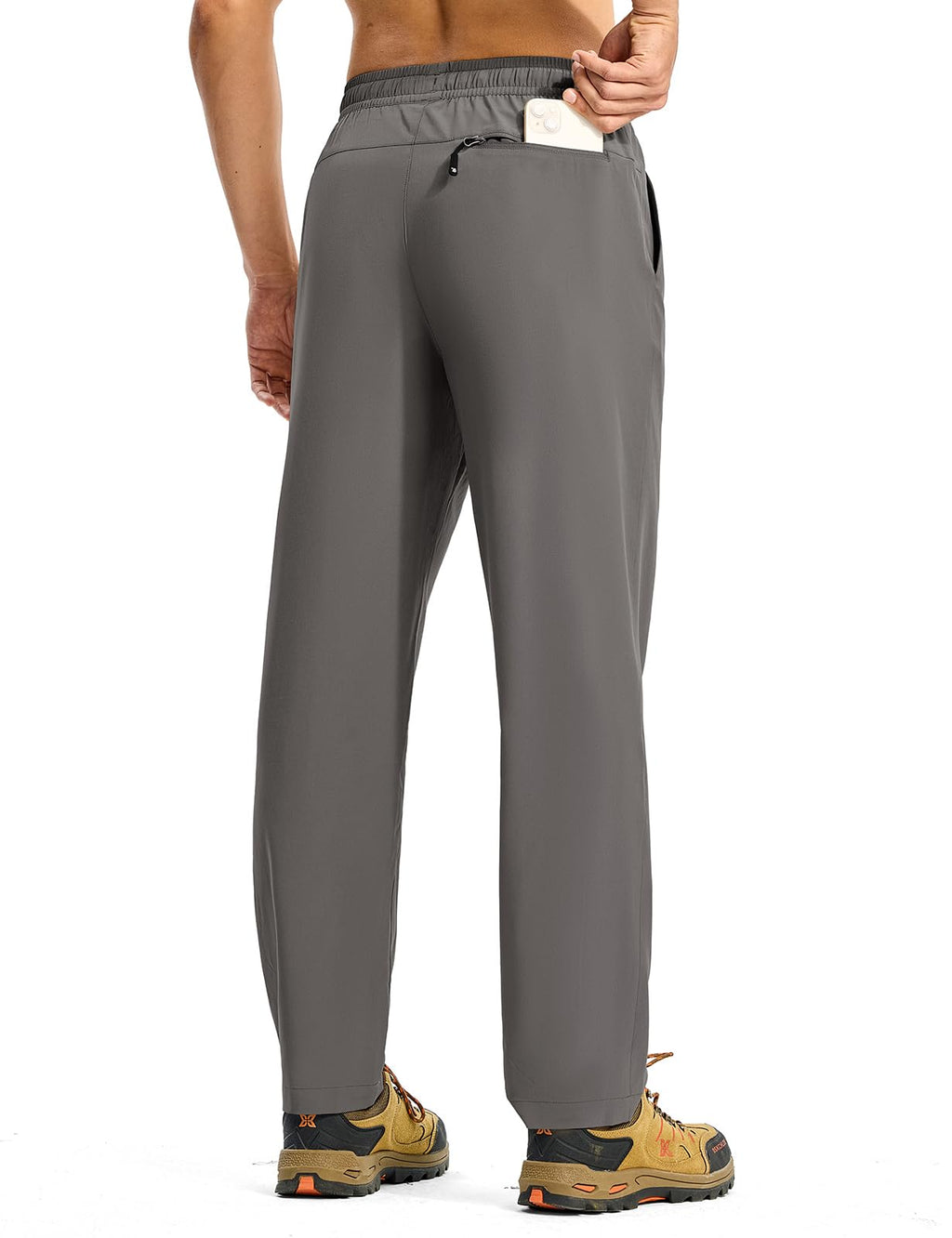 TBMPOY Mens Hiking Pants Lightweight Quick Dry 3 Pockets Travel Fishing Water-Resistant Athletic Workout Sweatpants