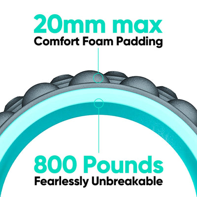 FitBeast Back Roller, Back Wheel Foam Roller - Targeted Muscle Roller for Deep Tissue Massage, Back Stretcher