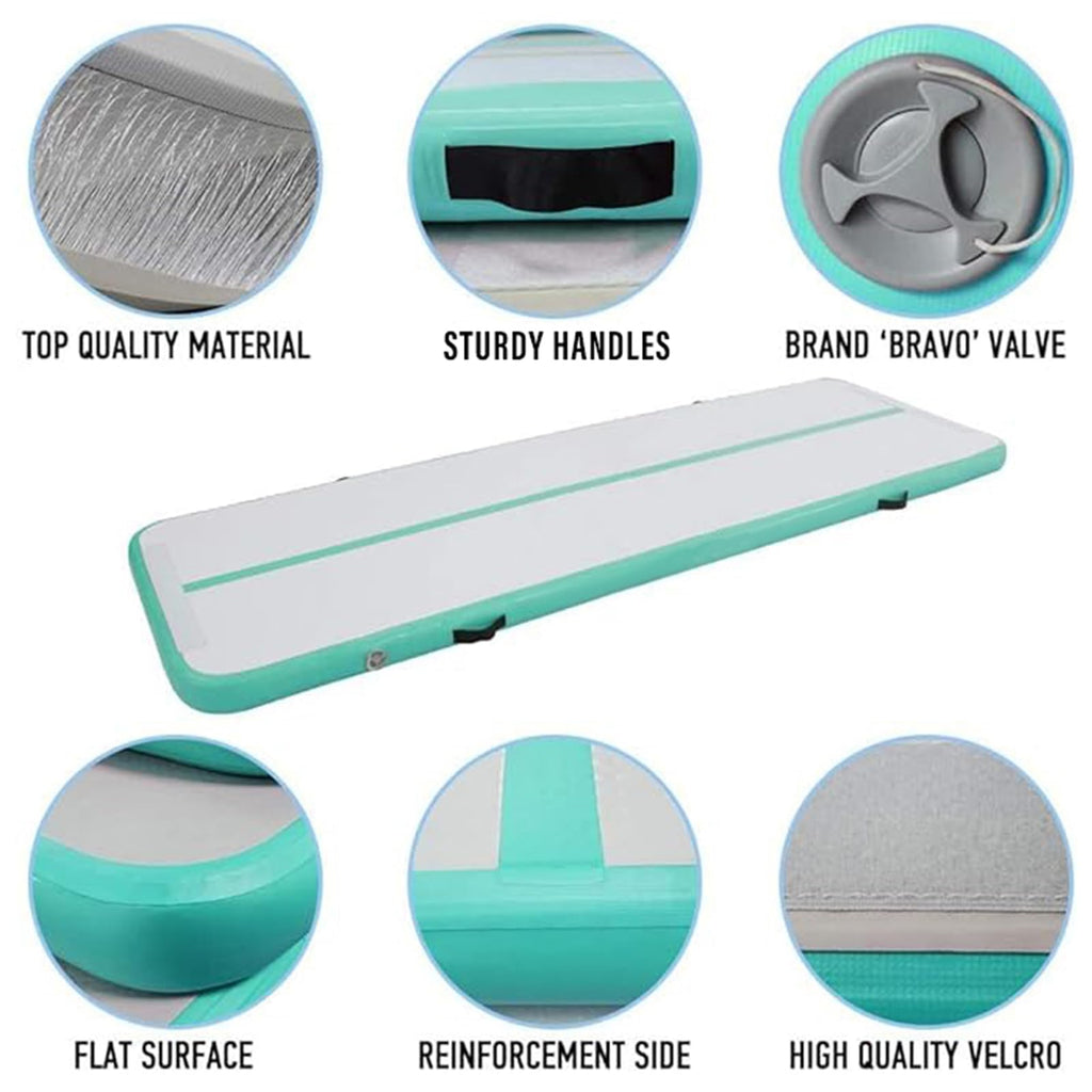 DAIRTRACK Inflatable Gymnastics Air Mat 10ft/13ft/16ft/20ft Tumble Track Tumbling Mats for Home Use/Gym/Training/Cheerleading/Yoga/Water