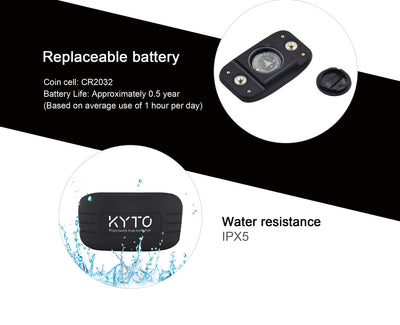 KYTO Heart Rate Monitor Chest Strap, ANT+/ Bluetooth, Compatible with iOS/Android APPs, Cycling/Yoga/Basketball/Running/Fitness Exercise/Boxing