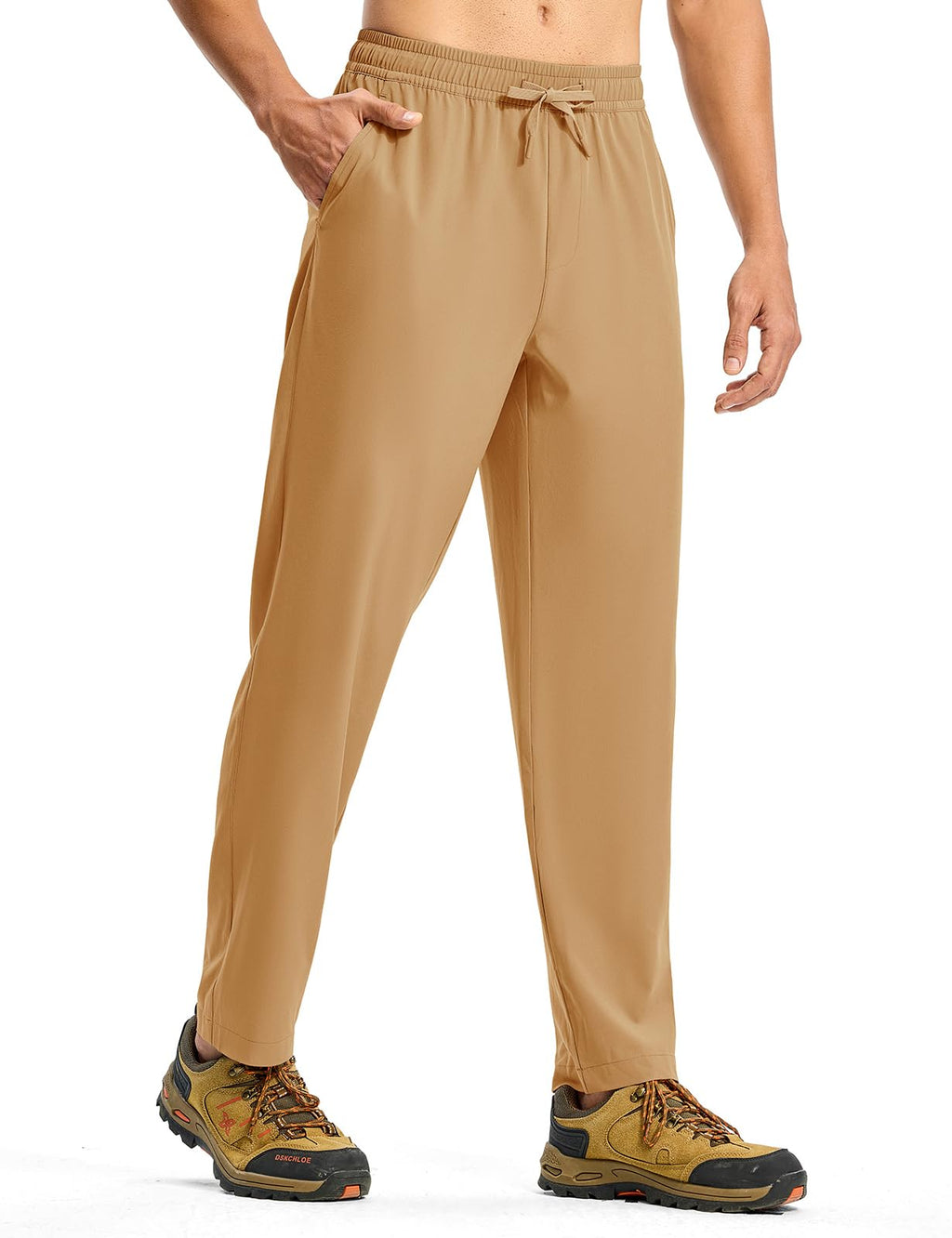 TBMPOY Mens Hiking Pants Lightweight Quick Dry 3 Pockets Travel Fishing Water-Resistant Athletic Workout Sweatpants