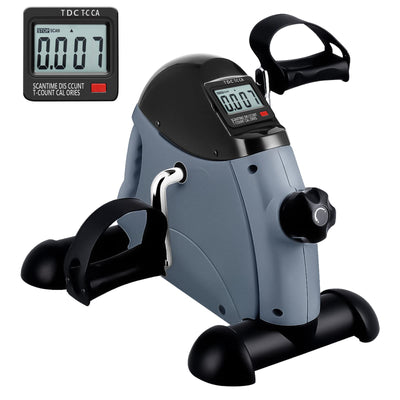Mini Exercise Bike, AGM Under Desk Bike Pedal Exerciser Foot Cycle Arm & Leg Pedal Exerciser with LCD Screen Displays