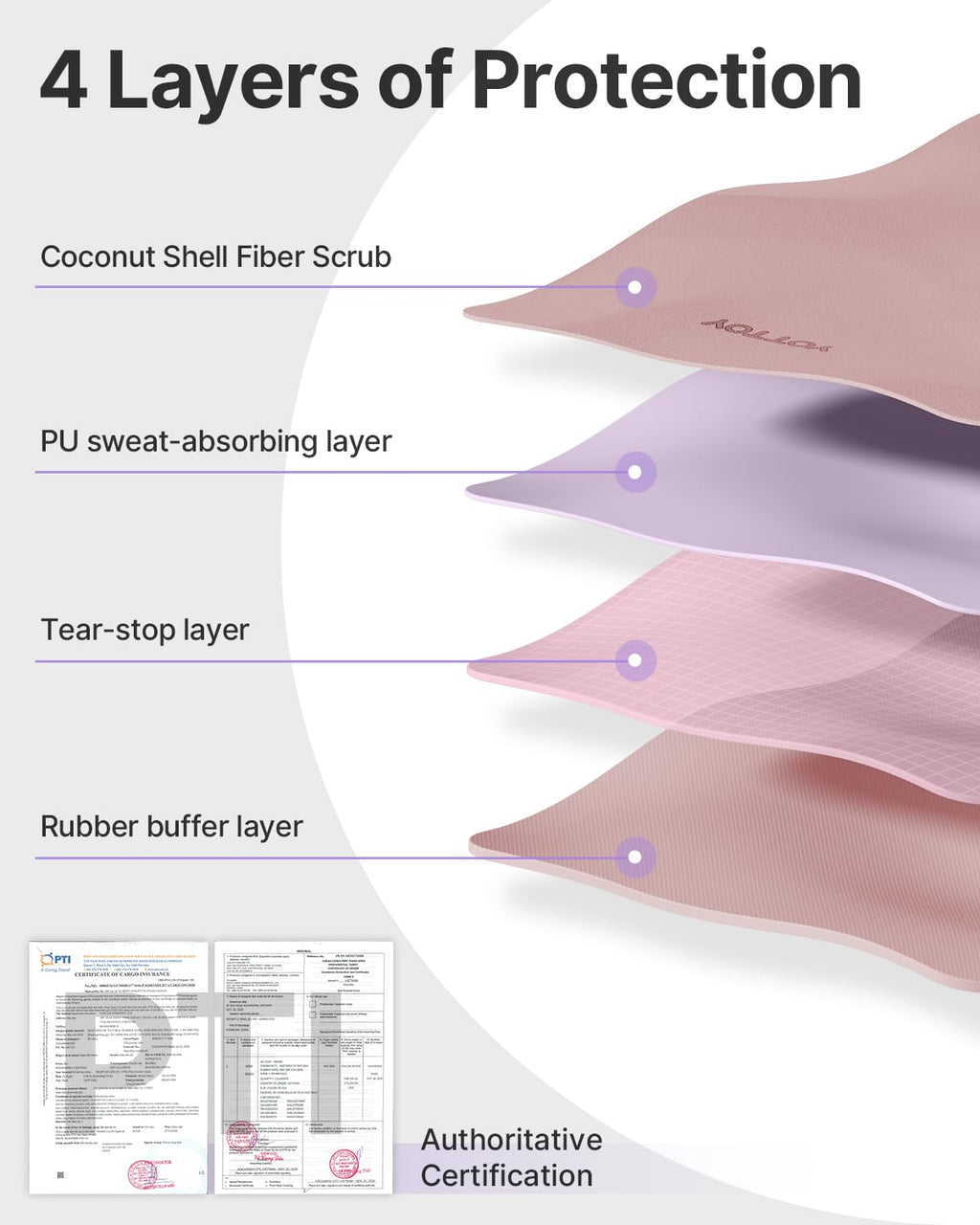 YOTTOY Yoga Mat,Non-Slip Hot Yoga Mat with Anti-Tear Design and Friendly Natural Rubber Mat with Strap and Bag