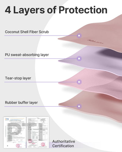 YOTTOY Yoga Mat,Non-Slip Hot Yoga Mat with Anti-Tear Design and Friendly Natural Rubber Mat with Strap and Bag