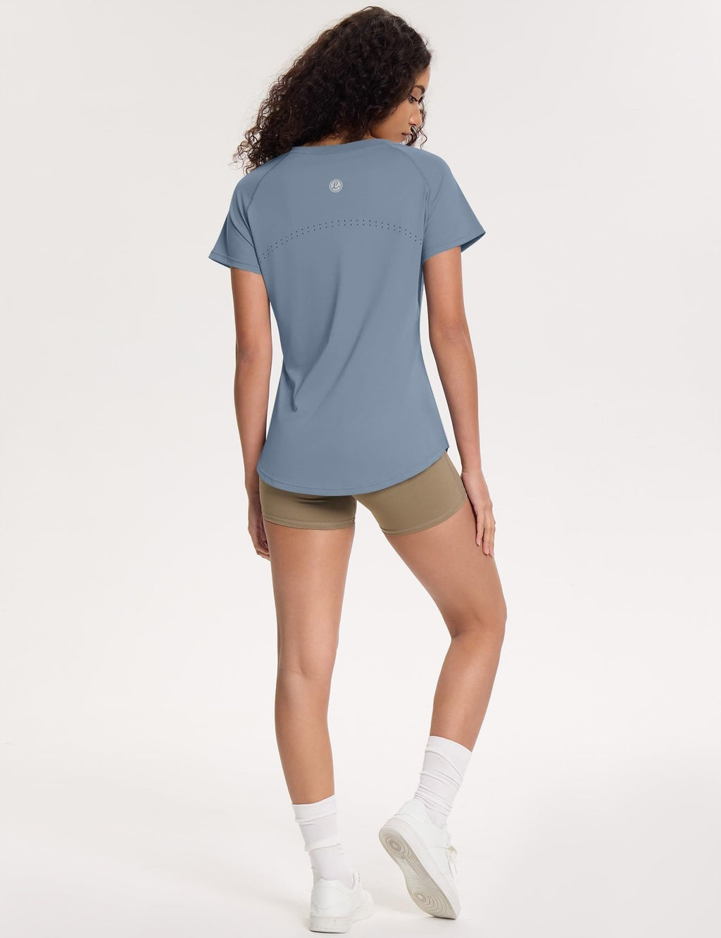 Loovoo Workout Tops for Women Loose Fit Breathable Activewear Cool Quick Dry Gym Athletic Tee Top