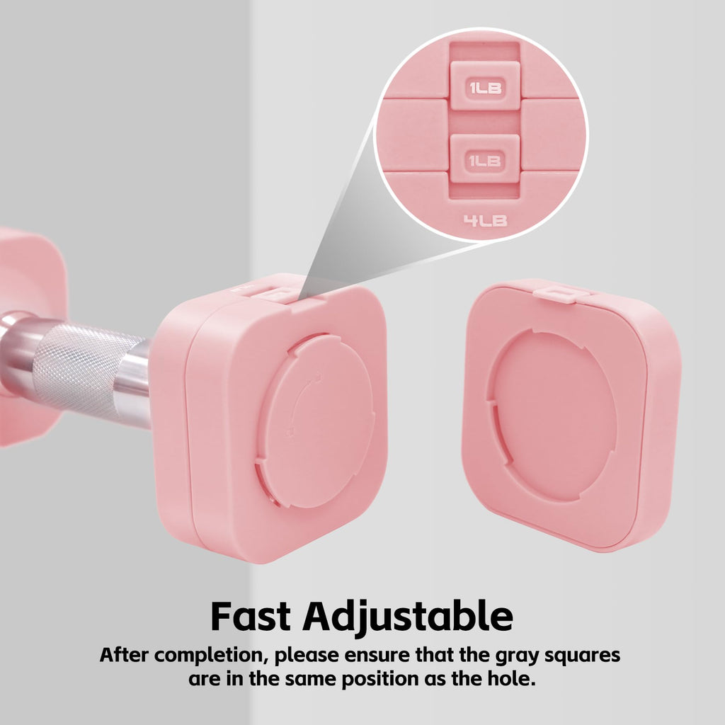 20LBS Adjustable Dumbbell Set, 4 in 1 Free Weights Dumbbells Set for,4lb 6lb 8lb 10lb, with Metal Non Slip Handle，Quick Change，Home Gym Strength Training Equipment for Men and Women