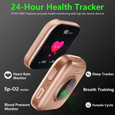 FITVII Health & Fitness Tracker (Answer/Make Calls), Smart Watch with 24/7 Heart Rate and Blood Pressure, Sleep Tracking, Blood Oxygen Monitor, 120+ Sport Modes Activity Tracker for Women Men