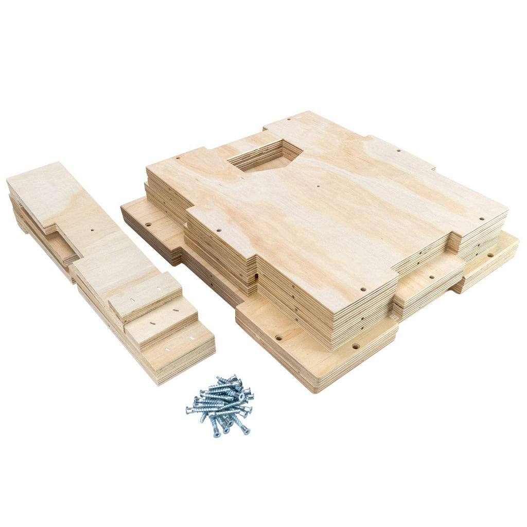 Ultra Fitness Gear Wooden Plyo Box, 31 Plyometric Jump Training Squat, Step Up, Jumps & More Workout Size S, M, L, XL