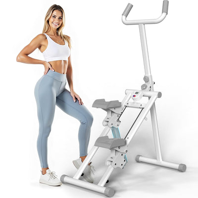 Steppers for Exercise at Home Stair Stepper with Handlebar and Resistance Foldable Stepper Climber Exercise Machine Cardio Exercis