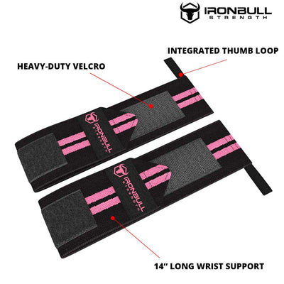 Women Wrist Wraps with Thumb Loops - 12" Professional Grade - Wrist Support Brace and Compression for Cross Training, Weight Lifting, Powerlifting, Strength Training