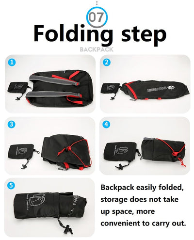 16L Lightweight Foldable Hiking-Backpack Small Packable-Daypack For Travel,Ultralight Water-Resistant Gym Bag Men Women Easy Carry-on (Royal Blue)