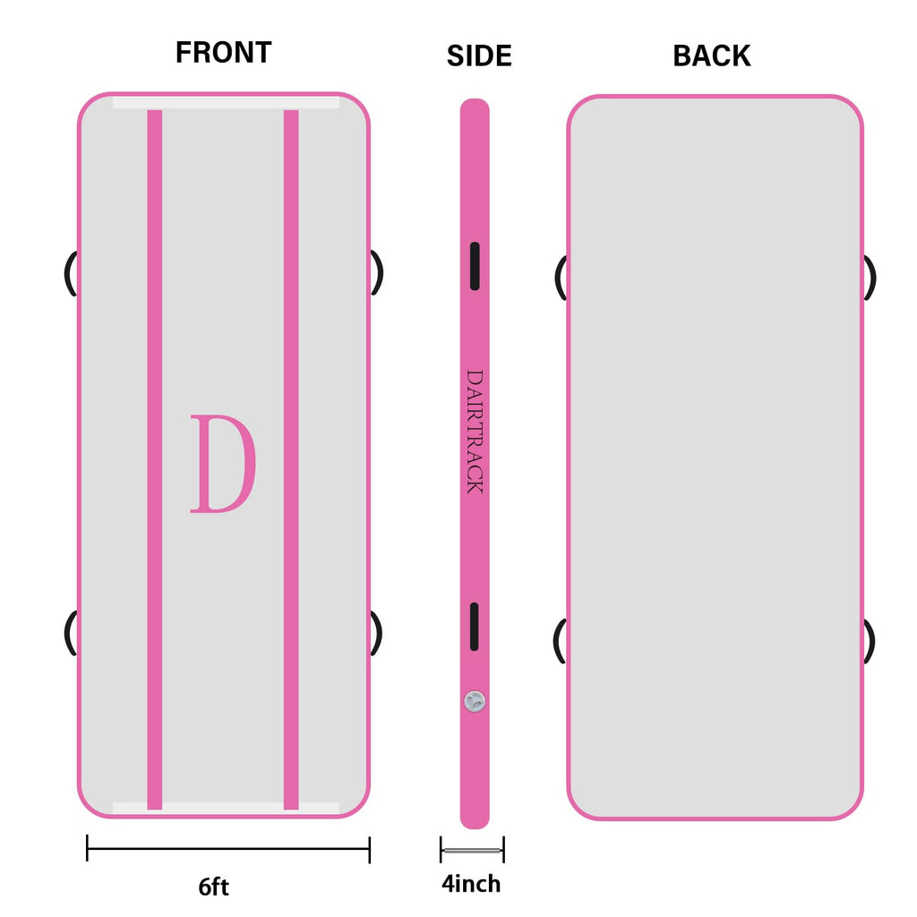 DAIRTRACK Inflatable Gymnastics Air Mat 10ft/13ft/16ft/20ft Tumble Track Tumbling Mats for Home Use/Gym/Training/Cheerleading/Yoga/Water