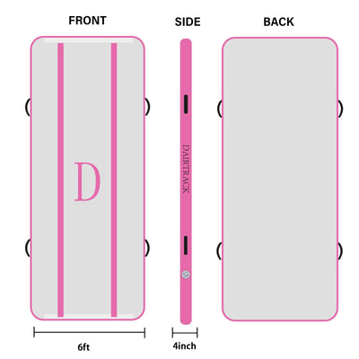 DAIRTRACK Inflatable Gymnastics Air Mat 10ft/13ft/16ft/20ft Tumble Track Tumbling Mats for Home Use/Gym/Training/Cheerleading/Yoga/Water