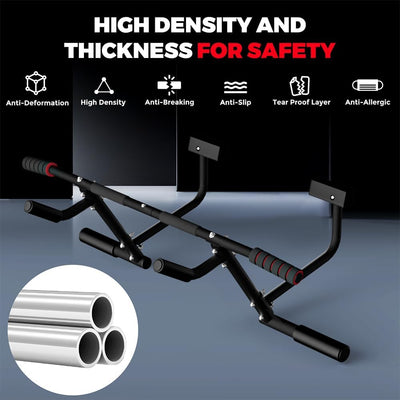ONETWOFIT 2025 Upgrade Multi-Grip Pull Up Bar for Doorway - 460 lbs Heavy Duty Chin-Up Bar for Home Gym Exercise, Door Frame Pull Up Bar for Almost All Doors