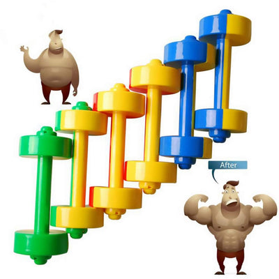Kids Dumbbell Toy 1 Pair Kids Weight Lifting Set Plastic Dumbbell Toy Gym Sports Workout Equipment for Kids
