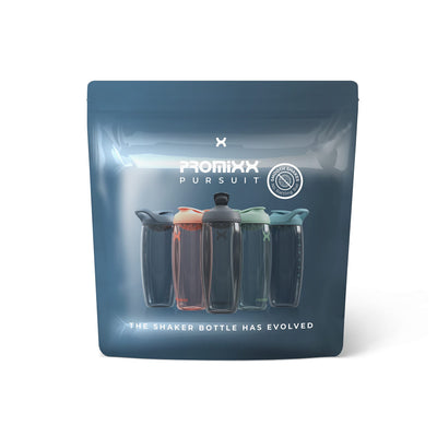 Promixx Pursuit Protein Shaker Bottle (24 oz) – Silent No-Ball Mixer, Leak-Proof Lid, BPA/BPS & Phthalate-Free ECOZEN – Easy-Clean Shaker Cup for Protein Shakes, Pre & Post-Workout Smoothies
