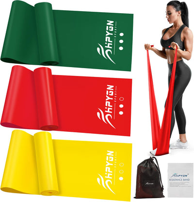 Resistance Bands, Exercise Bands, Physical Therapy Bands for Strength Training, Yoga, Pilates, Stretch Elastic Band with Different Strengths, Workout Bands for Home Gym