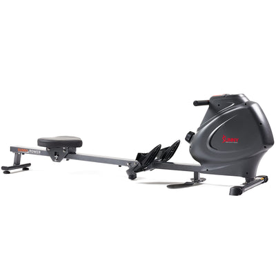 Sunny Health & Fitness Multi-Function Premium Magnetic Rowing Machine, Bicep Curls, Upward Rows, Seated Rows, Foldable Slide Rails, Digital Monitor, Optional Free SunnyFit App Connection