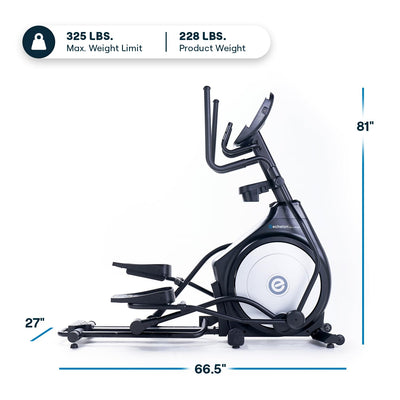Echelon Ellipse Series – Light Commercial-Grade Ellipticals for Full-Body, Low-Impact Cardio with 32 Resistance Levels, 15 Incline Levels, 20” Stride, and 325 LB Weight Capacity