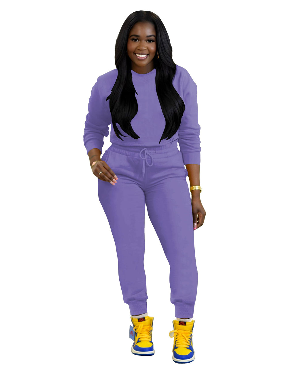 TOPSRANI Womens Two Piece Outfits Bodycon Tracksuit Sweatsuits Hoodie Solid Jogger Biker Workout Lounge Long Sleeve Pant Sets