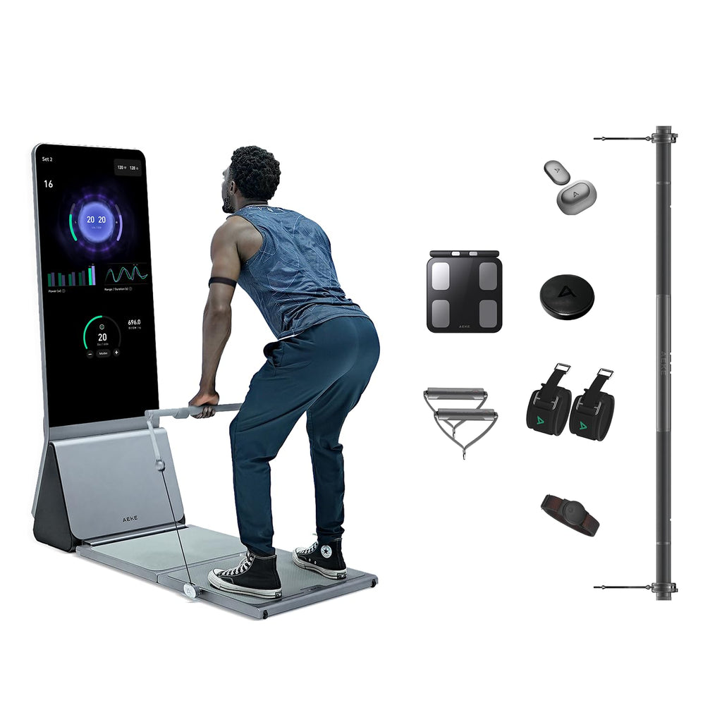 AEKE Fitness Mirror K1- Smart Home Gym System: AI-Powered All-in-One Fitness Machine for Full-Body Strength Training and Personalized Workouts