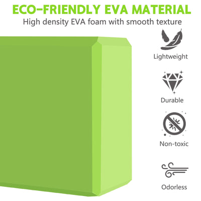9"x6"x3" Yoga Blocks, Soft Non-Slip Surface Premium Foam Blocks, Supportive, Lightweight, Odor Resistant, Yoga Accessories for Pilates Meditation General Fitness Stretching Toning