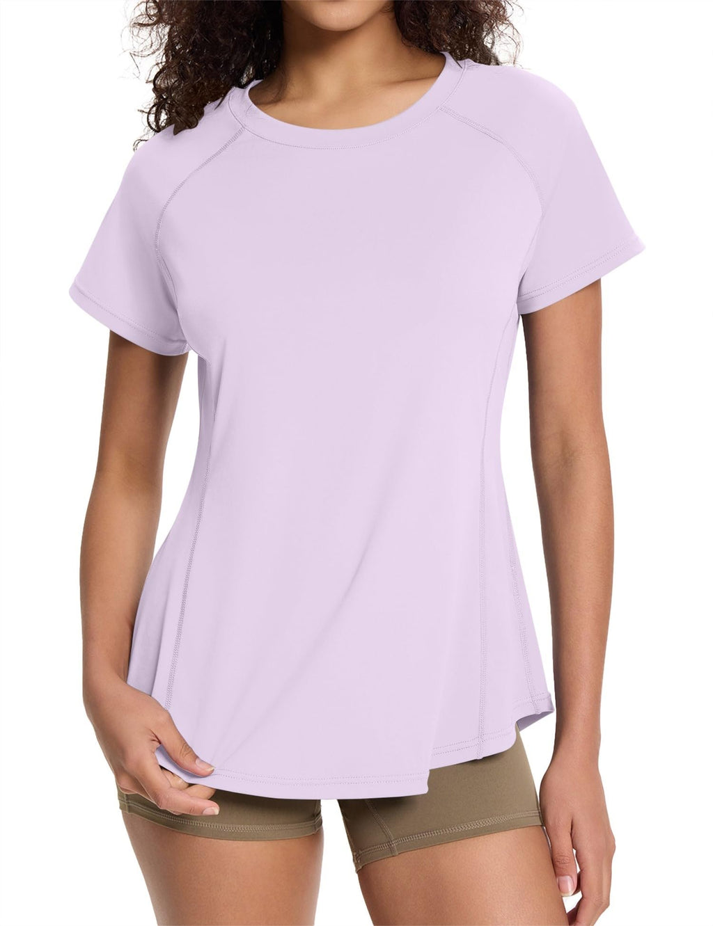 Loovoo Workout Tops for Women Loose Fit Breathable Activewear Cool Quick Dry Gym Athletic Tee Top