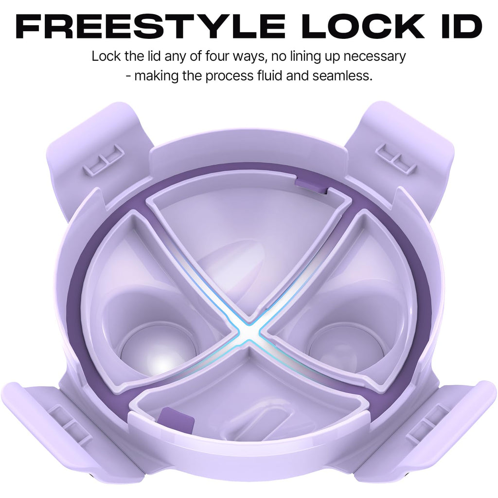 Hydra Cup DualShaker Pro 32 oz Shaker Bottle for Protein Shakes, Shaker Cup w/Handle & Ball Blender Whisks, Dual Mixing Shaker Bottle with Storage, 2 in 1, for Travel To Go, BPA Free (White)