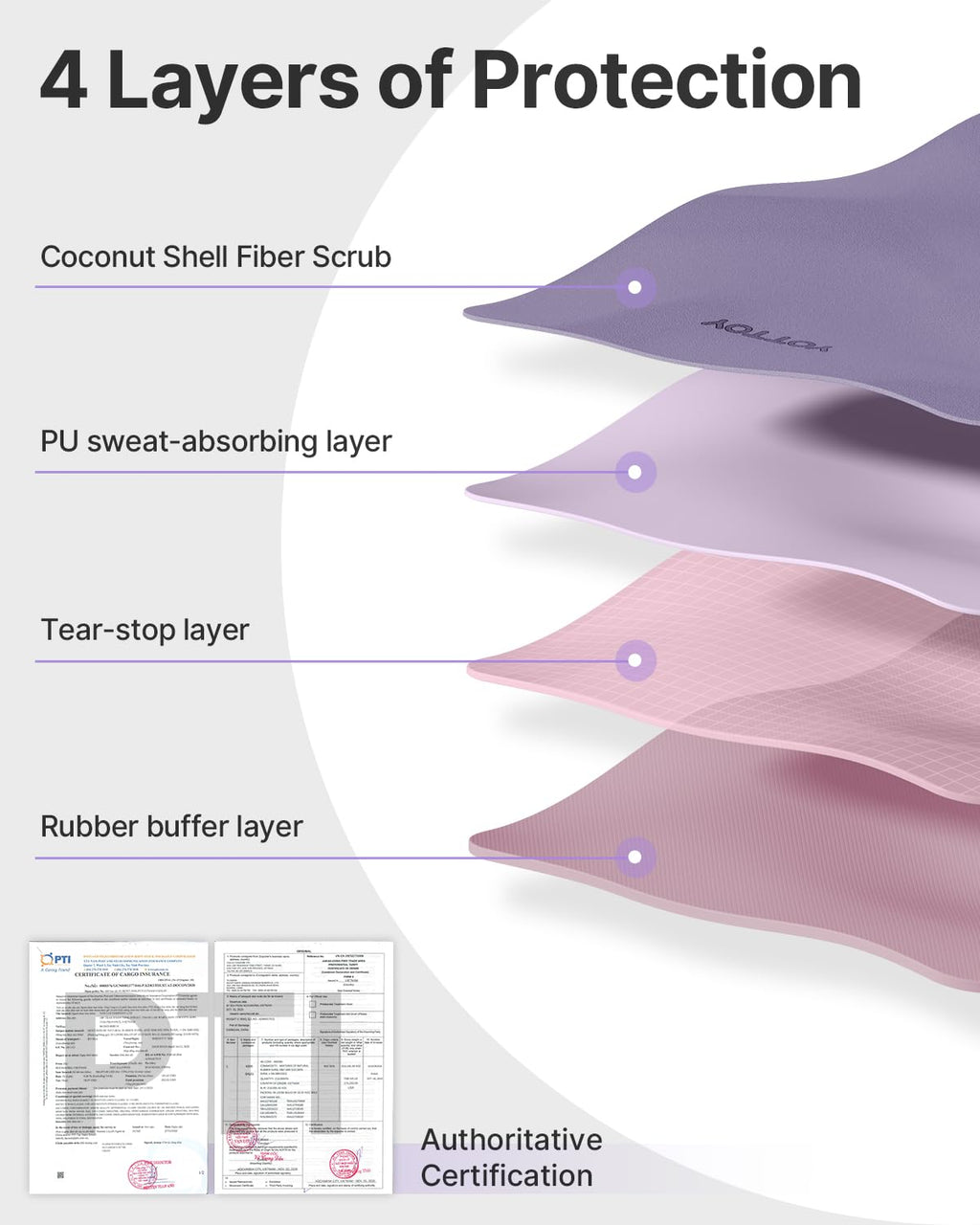 YOTTOY Yoga Mat,Non-Slip Hot Yoga Mat with Anti-Tear Design and Friendly Natural Rubber Mat with Strap and Bag